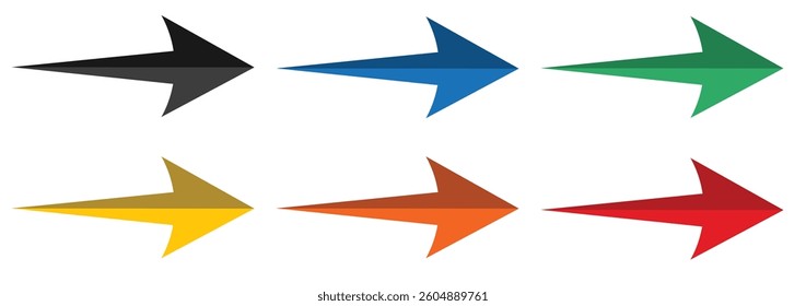 Arrows colorful set .Arrows. Arrow icon. Colorful arrows . Vector illustration