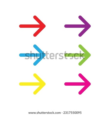 arrows colorful set icon vector