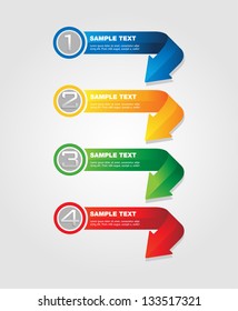 Arrows concept - info graphic - forward steps 