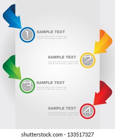 Arrows concept - info graphic - forward steps 