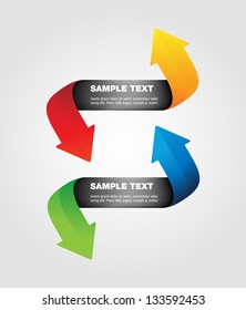 Arrows concept - info graphic - forward steps 