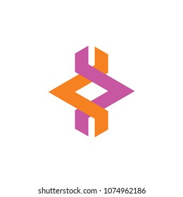 arrows contrary direction symbol logo vector