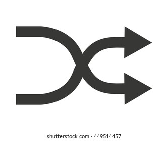 arrows cross isolated icon design, vector illustration  graphic 