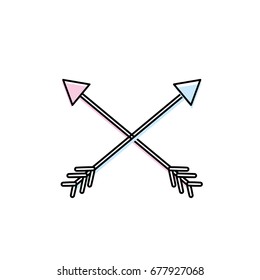 arrows in cross with pointer design