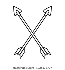 arrows crossed isolated icon