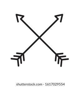 arrows cupid crossed isolated icon vector illustration design