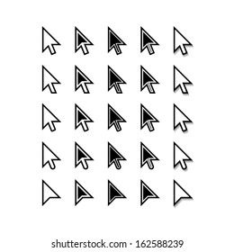 Arrows. Cursor Icons. Mouse Pointer Set. Vector