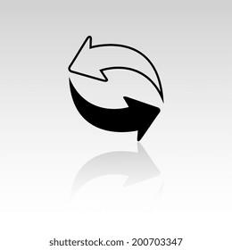 Arrows cycle mirror icon