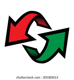 Arrows cycle vector icon