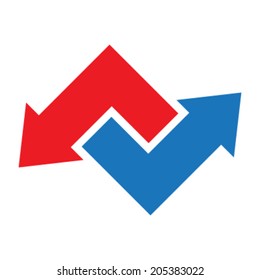 Arrows cycle vector icon