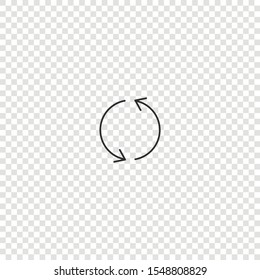 arrows cyclic rotation icon on white background. Vector illustration. two arrows recycling recurrence, renewal line symbols. editable vector illustration