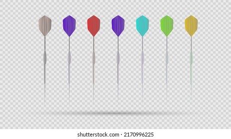 Arreglos dardos en círculo objetivo.aislados en fondo transparente   ,Ilustración del vector EPS 10