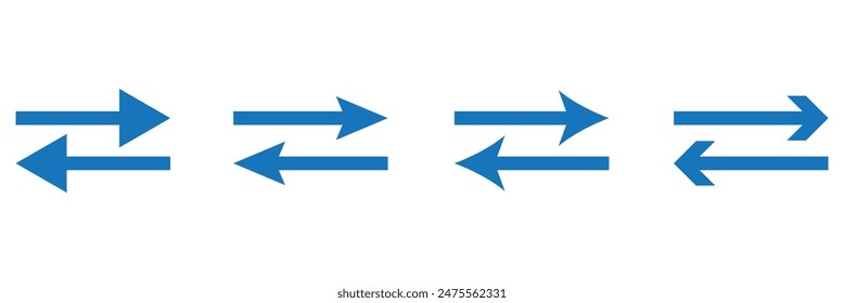  arrows data transfer icon, exchange arrow icons - Swap icon with two arrow