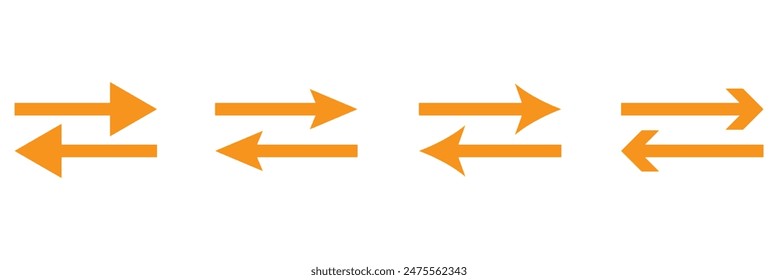  arrows data transfer icon, exchange arrow icons - Swap icon with two arrow