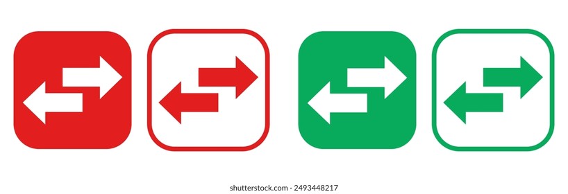 Arrows data transfer icon, exchange arrow icons - Swap icon with two arrows.