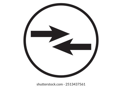 arrows data transfer icon, exchange arrow icons - Swap icon with two arrows