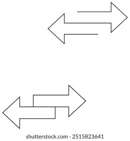 arrows data transfer icon, exchange arrow icons - Swap icon with two arrows design eps 10