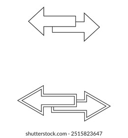 arrows data transfer icon, exchange arrow icons - Swap icon with two arrows design eps 10