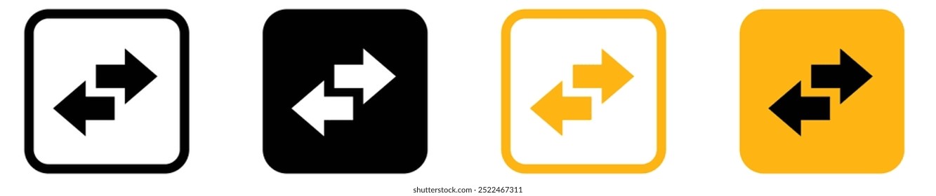 Arrows data transfer icon, exchange arrow icons - Swap icon with two arrows.