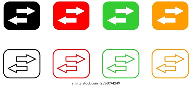 arrows data transfer icon, exchange arrow icons - Swap icon with two arrows