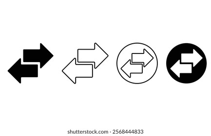 arrows data transfer icon, exchange arrow icons - Swap icon with two arrows. action, arrow, business, communication.