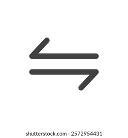 arrows data transfer icon Simple outline vector logo