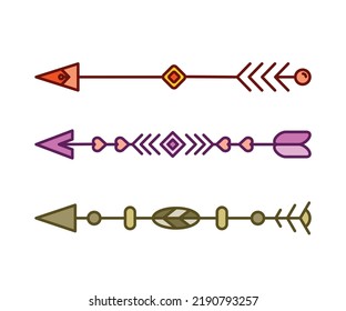 ilustración vectorial de conjunto de decoración de flechas