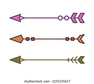 arrows decoration set vector illustration