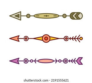 arrows decoration set vector illustration
