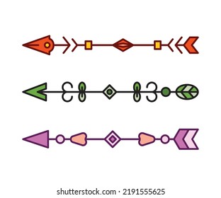 arrows decoration set vector illustration