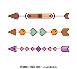 arrows decoration set vector illustration