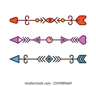 arrows decoration set vector illustration