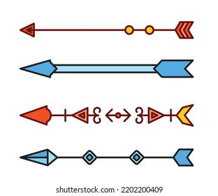 arrows decoration set vector illustration