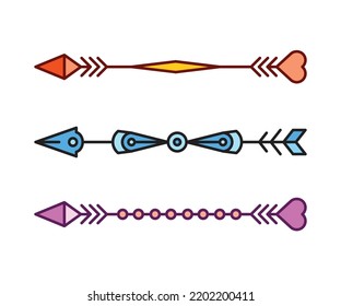 arrows decoration set vector illustration