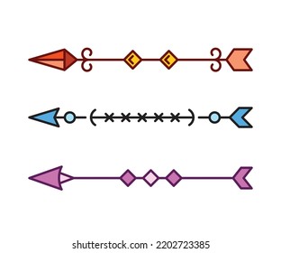 arrows decoration set vector illustration