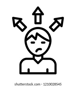 A with up arrows  denoting icon for personal development 