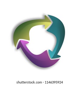 Arrows design elements promotional brochures on white background. light abstract shape graphic form for an elegant presentation. Vector illustration EPS 10 for booklet layout page, leaflets template