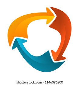 Arrows design elements promotional brochures on white background. light abstract shape graphic form for an elegant presentation. Vector illustration EPS 10 for booklet layout page, leaflets template