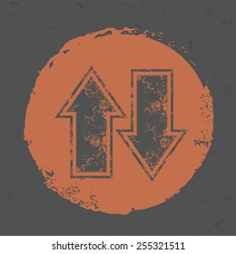 Arrows design on grunge background, grunge vector