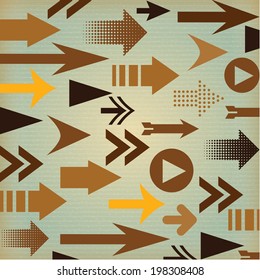 arrows design over beige background vector illustration