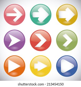 arrows design over gray background vector illustration