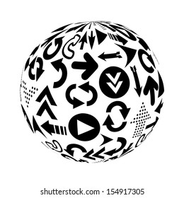 arrows design over white background vector illustration