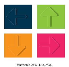 arrows design over white  background vector illustration