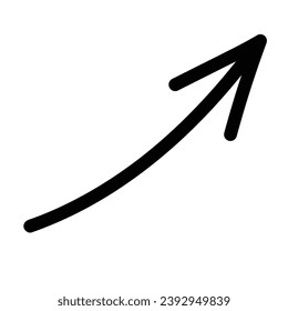 Arrows design vector hand made on white background big black arrow