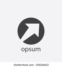 arrows up diagram cut identity template icon design element