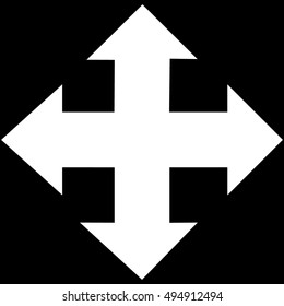 Arrows different direction black inversion