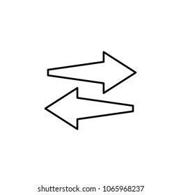 arrows of different directions icon. Element of simple icon for websites, web design, mobile app, info graphics. Thin line icon for website design and development, app development on white background
