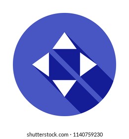 arrows of different directions icon in Flat long shadow style