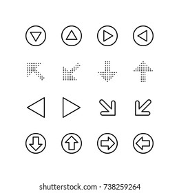 Arrows in different directions - Icon set