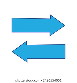 Arrows in different directions icon vector. Four Arrows icon sign symbol vector. Recycling vector icon illustration isolated on white background